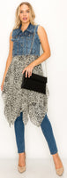 Black Faux Croc Envelop Crossbody Clutch Purse with Detachable Chain